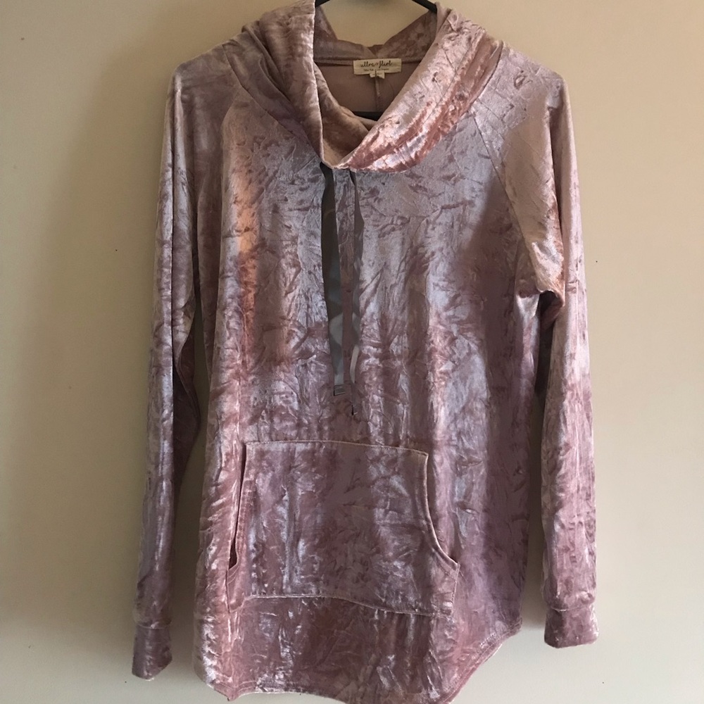 Crushed Pink Velvet Sweatshirt